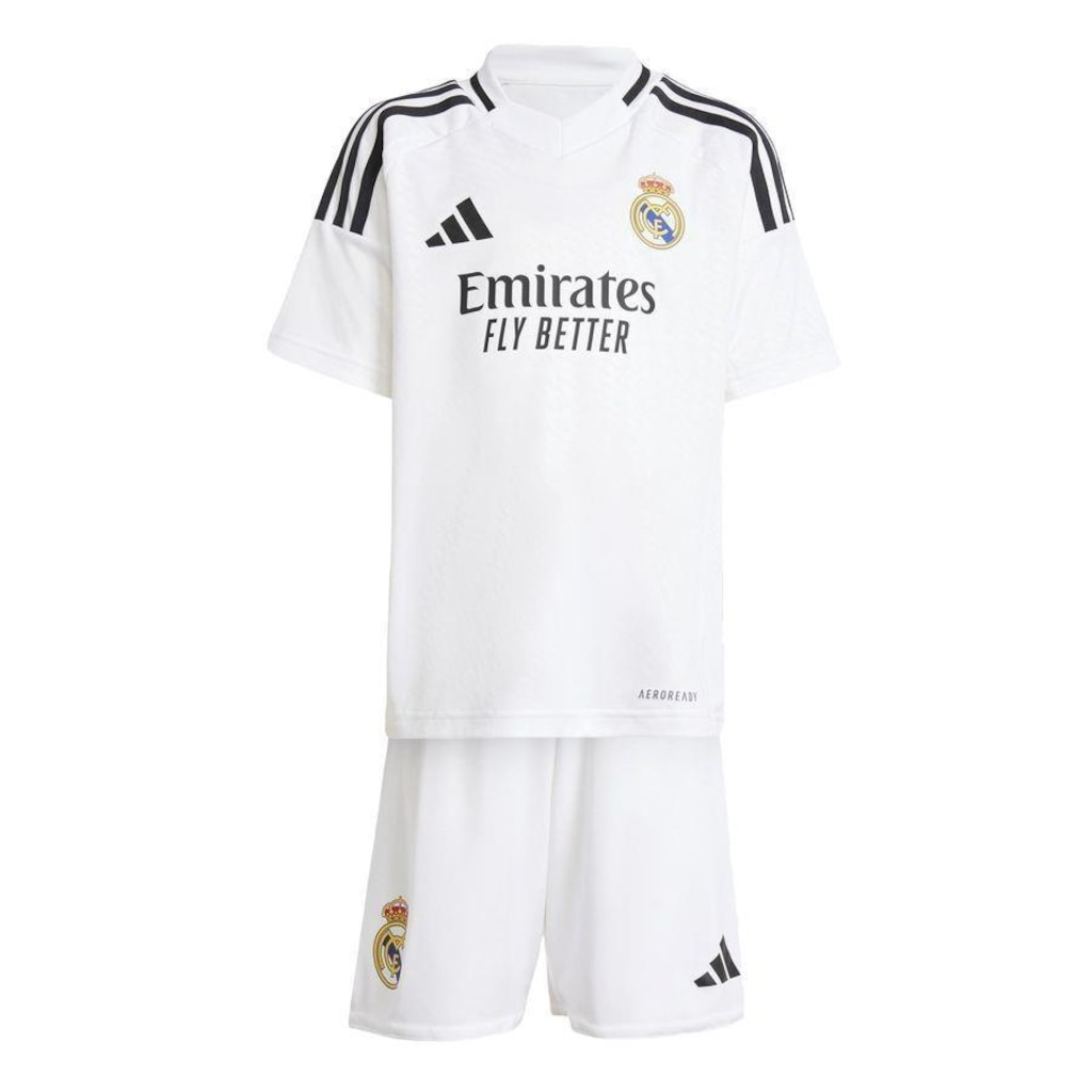 Uniforme de Futebol do Real Madrid 1 24/25 adidas - Infantil