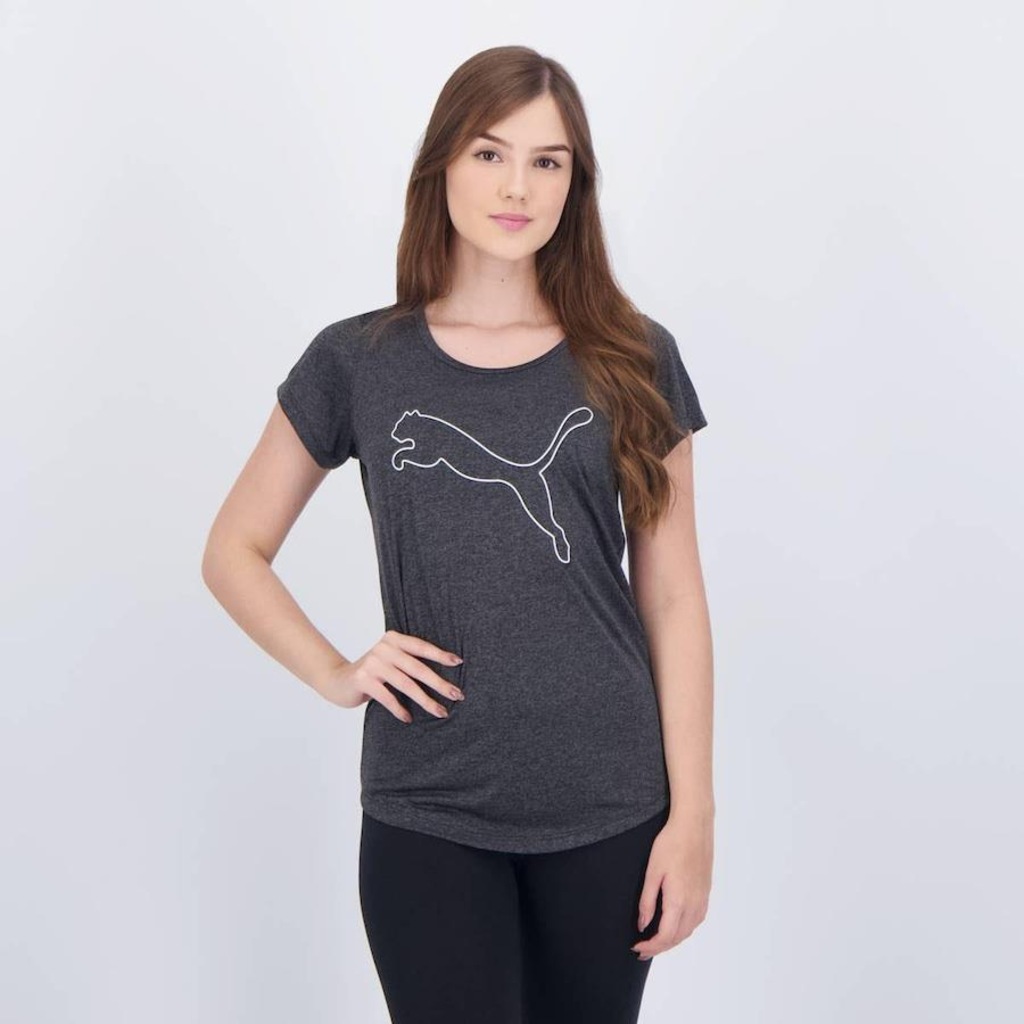 Imagem 1 do produto Camiseta Puma Performance Heather Cat - Feminina