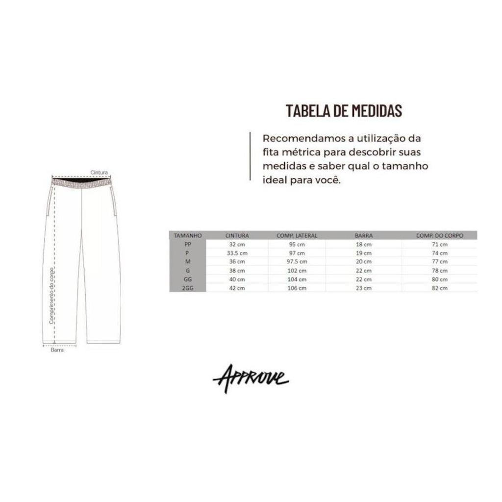 Imagem 3 do produto Calça de Moletom Approve Reta In Relief - Masculina