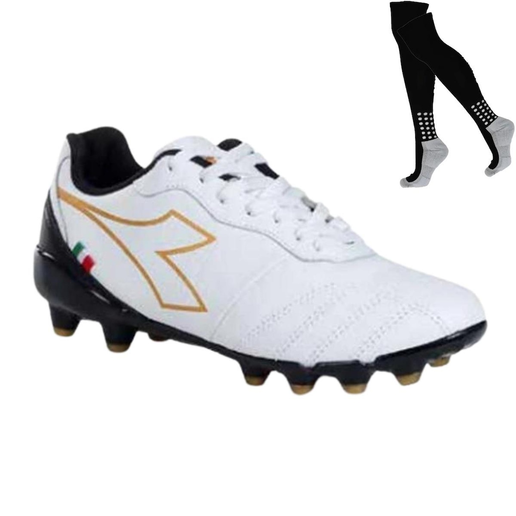Kit Chuteira de Campo Diadora Calcio Elite e Meião - Adulto
