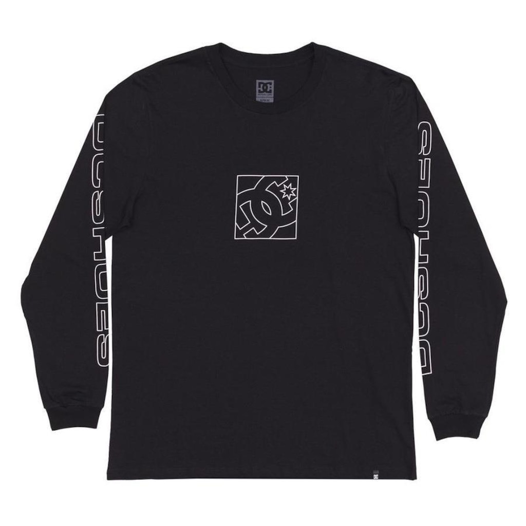 Imagem 4 do produto Camiseta Dc Shoes Manga Longa Static Outine Star Wt24 Preto