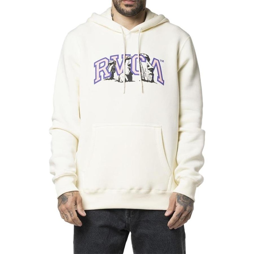 Blusão de Moletom Rvca Canguru Apa Nui - Masculino