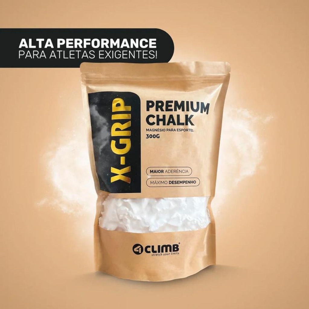 Imagem 2 do produto Magnésio X-Grip Premium Chalk 300G 4Climb Cross Escalada