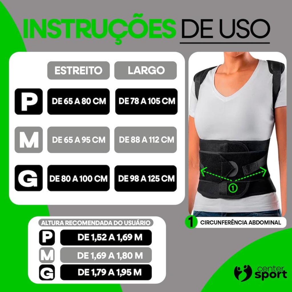Imagem 2 do produto Corretor Postural Support Hidrolight Estreito - Unissex