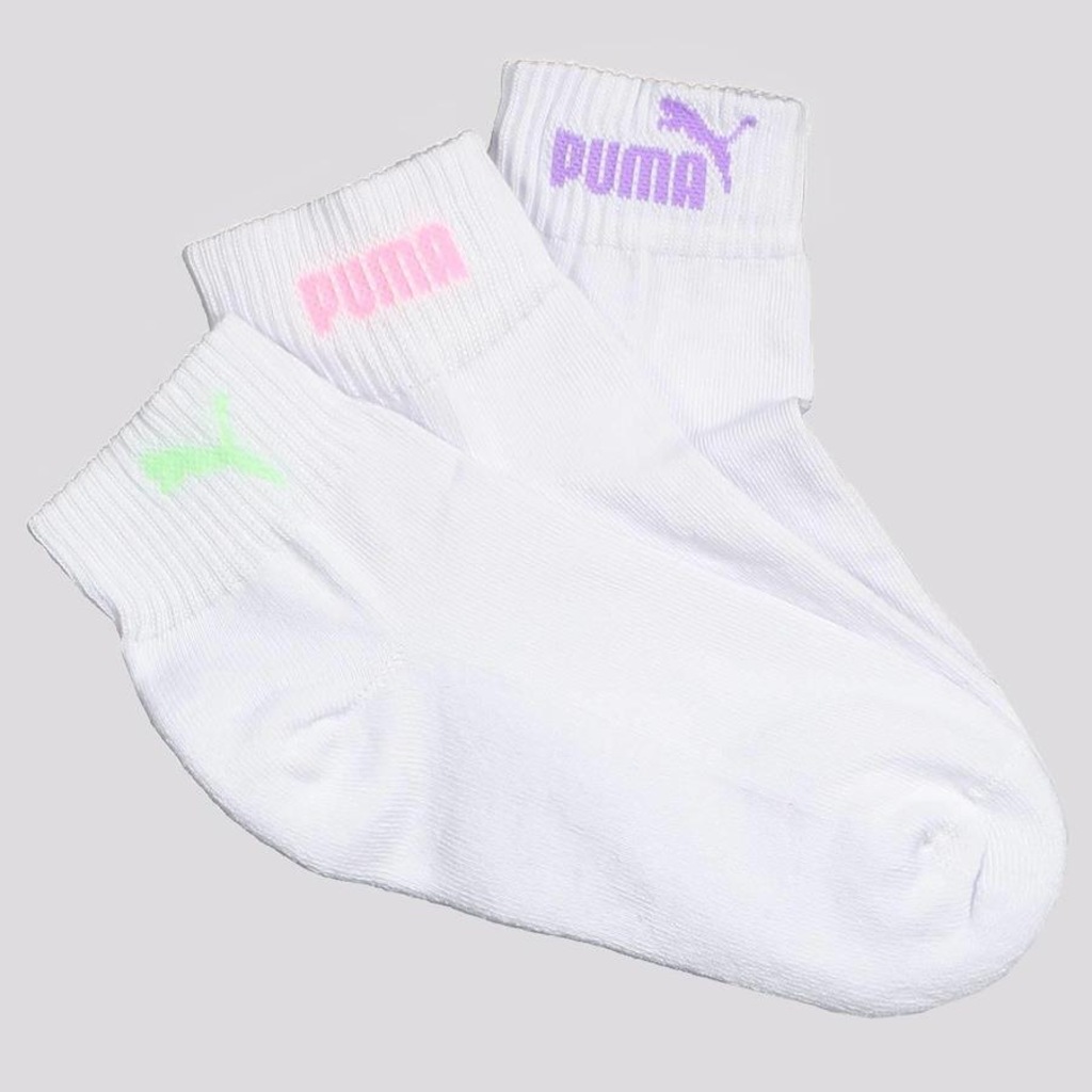 Kit Meias Cano Baixo Puma com 3 Pares - Feminina - Foto 1
