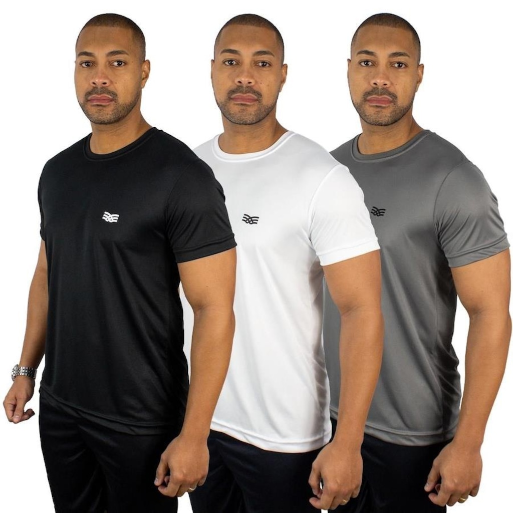 Imagem 3 do produto Camiseta Color Sports Dry Basic - 3 Unidades - Masculina
