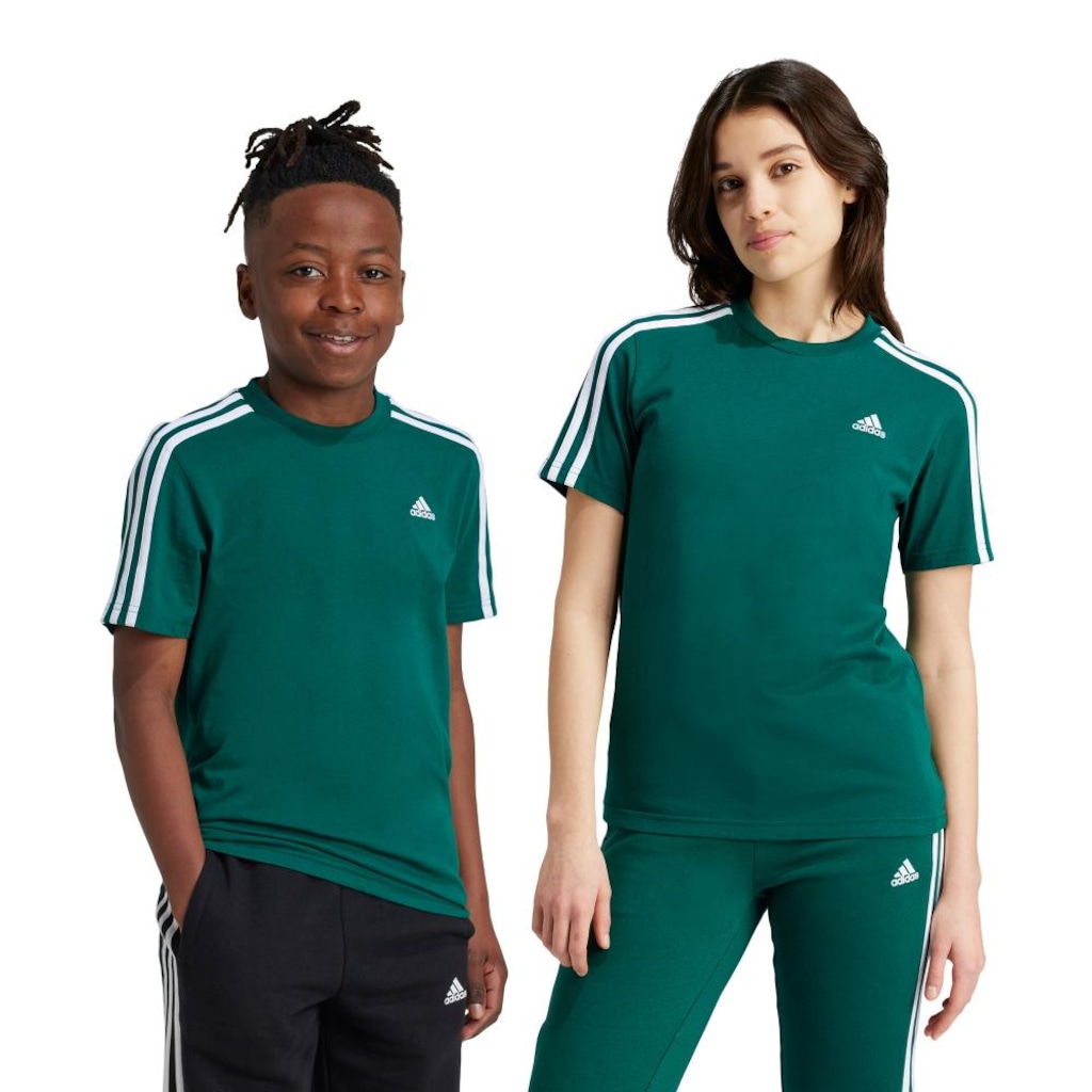 Camiseta adidas Algodão Essentials 3-Stripes - Infantil