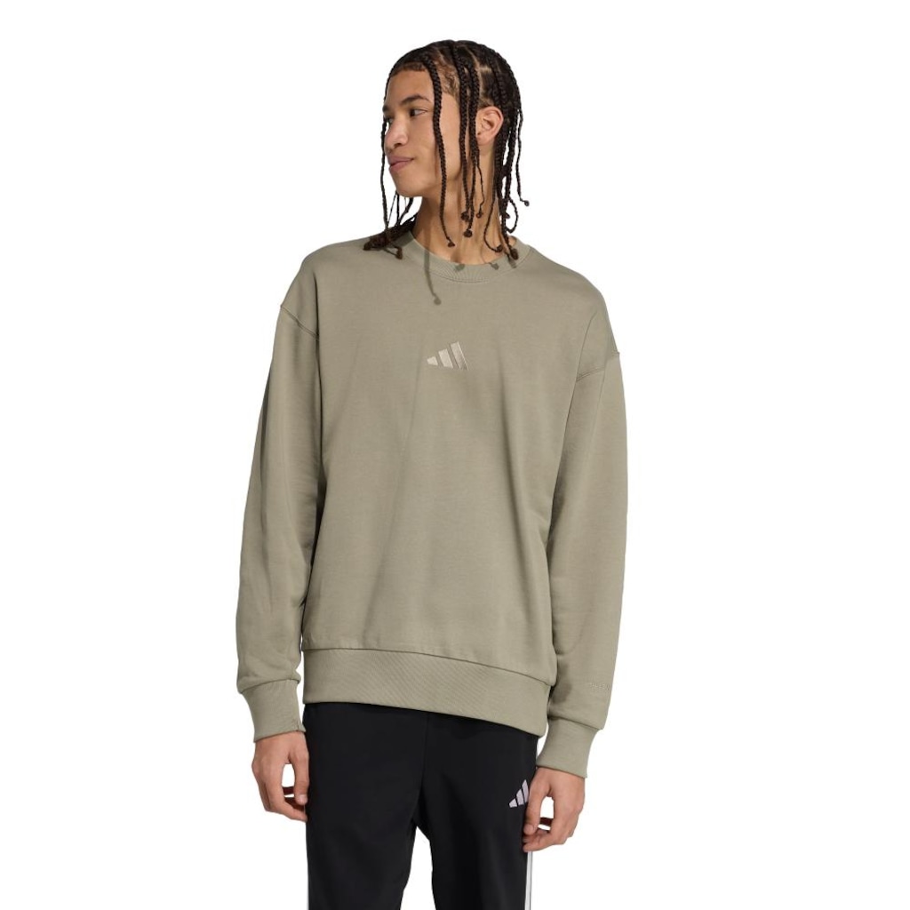Blusão de Moletom sem Capuz adidas Crew Moletinho All Szn - Masculino