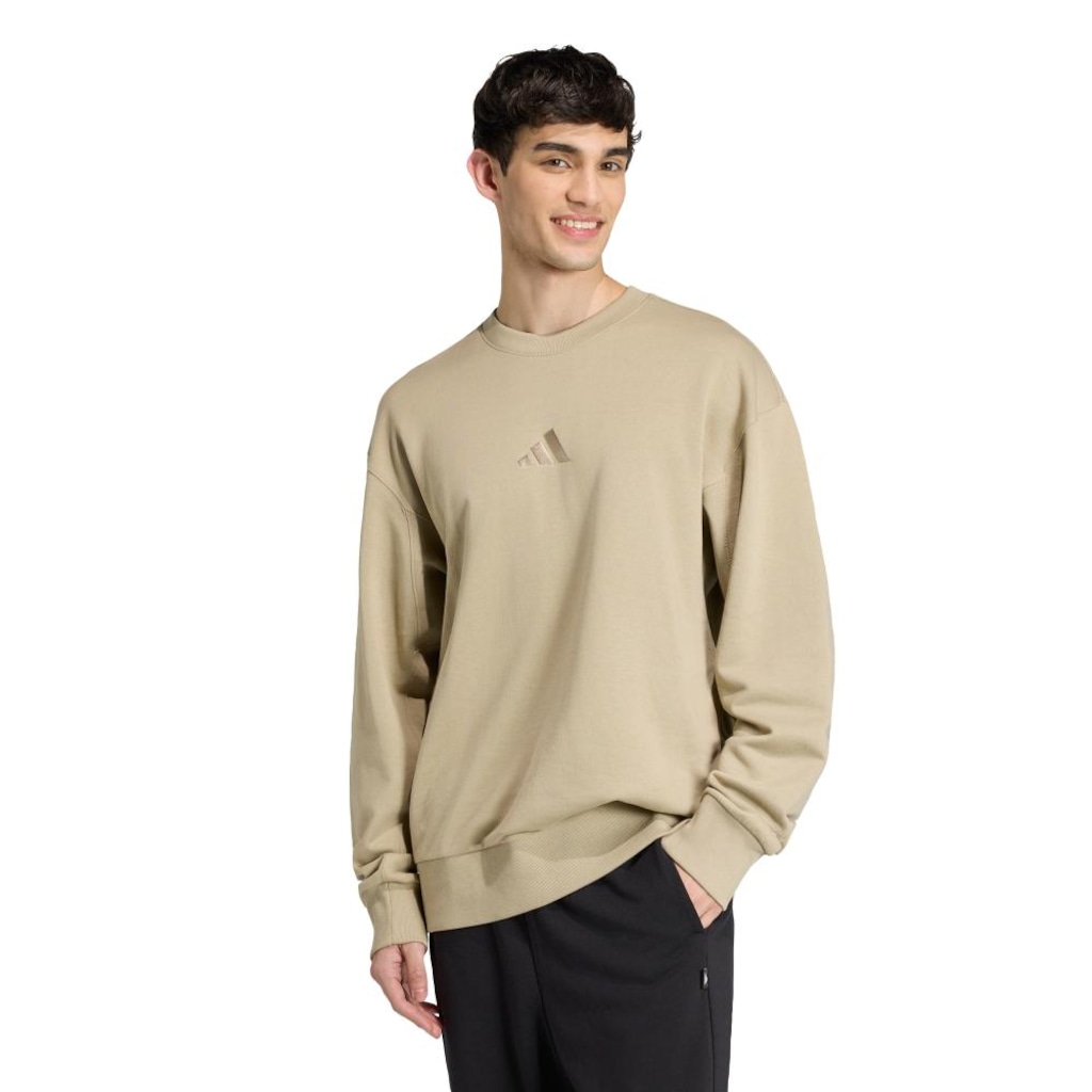 Blusão de Moletom sem Capuz adidas Crew Moletinho All Szn - Masculino