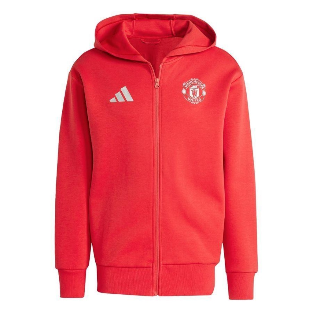 Jaqueta com Capuz adidas Hino Manchester United - Masculina - Foto 1