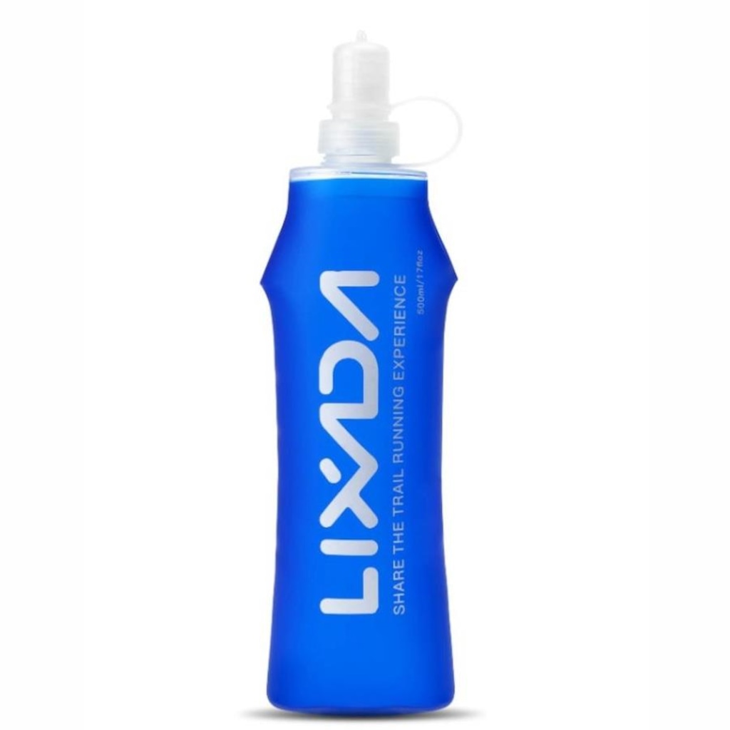 Garrafa Squeeze Silicone Soft Leve Dobrável 500Ml Lixada - Foto 1