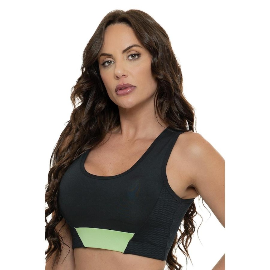 Imagem 3 do produto Top Fitness com Bojo Zip Manalinda - Feminino