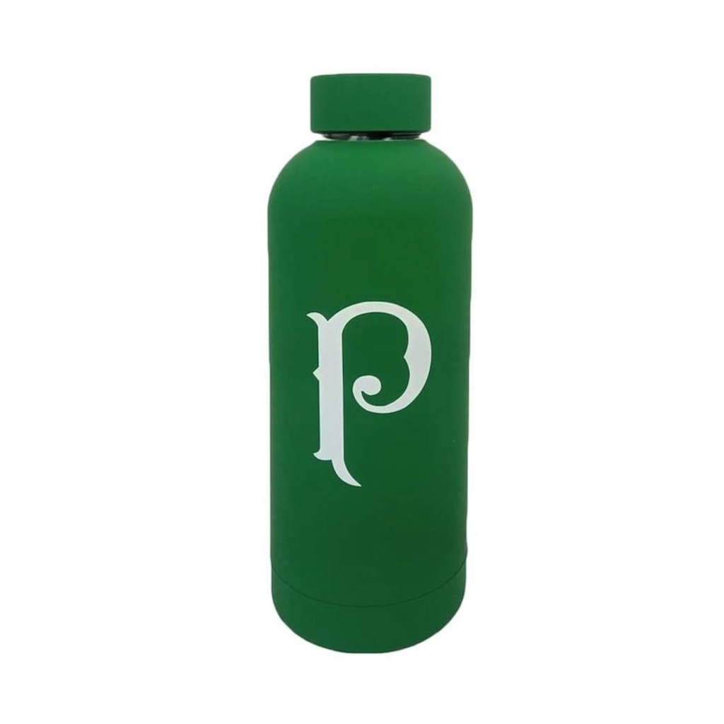 Imagem 2 do produto Garrafa Térmica Brasfoot Palmeiras Grip Emborrachado - 500ml