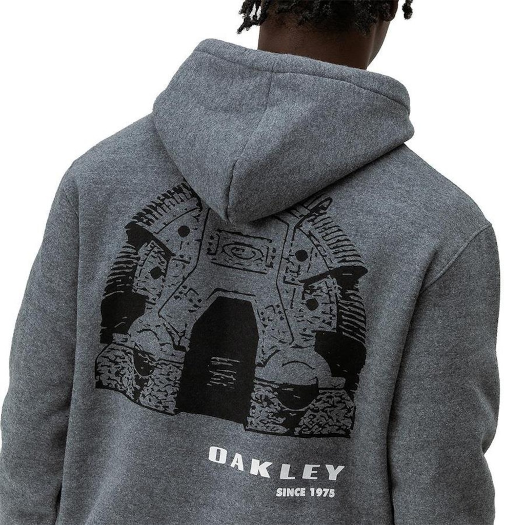 Imagem 2 do produto Blusão de Moletom com Capuz Oakley Canguru Bunker Athletic Heather - Masculino