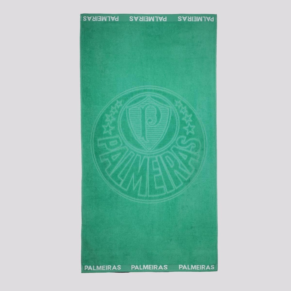 Toalha de Banho Palmeiras Jacquard Bouton Faixa Verde