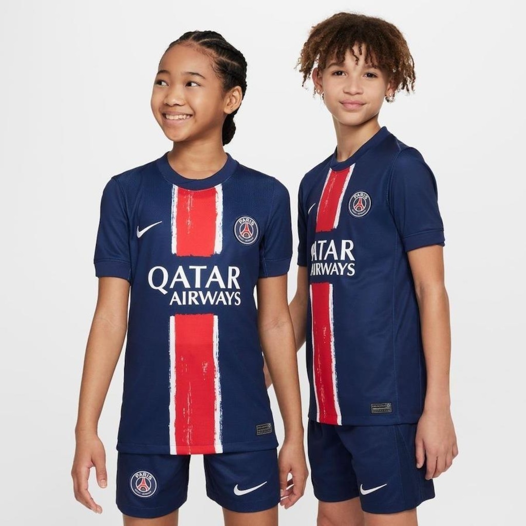 Camisa Paris Saint-Germain I 2024/25 Torcedor Pro - Infantil