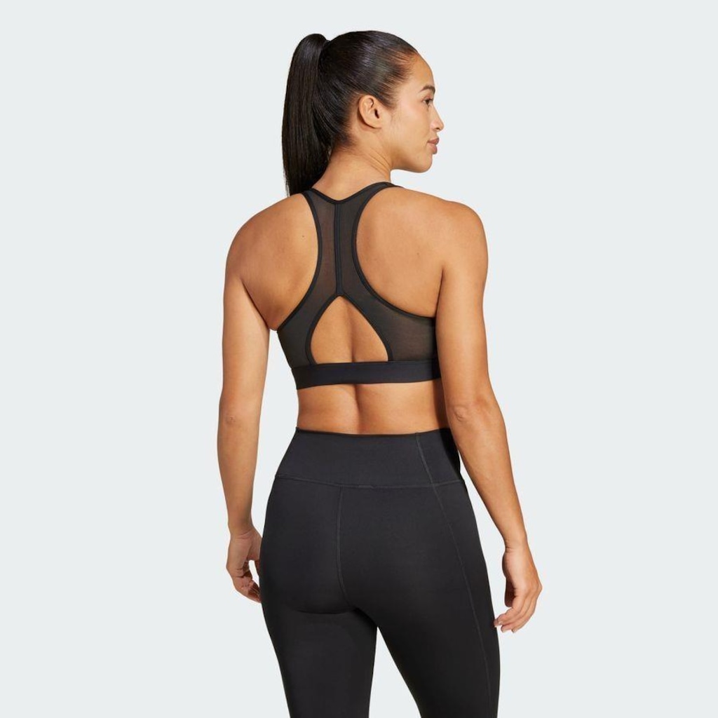 Imagem 4 do produto Top Fitness adidas Estampado Powerreact Big Logo - Feminino