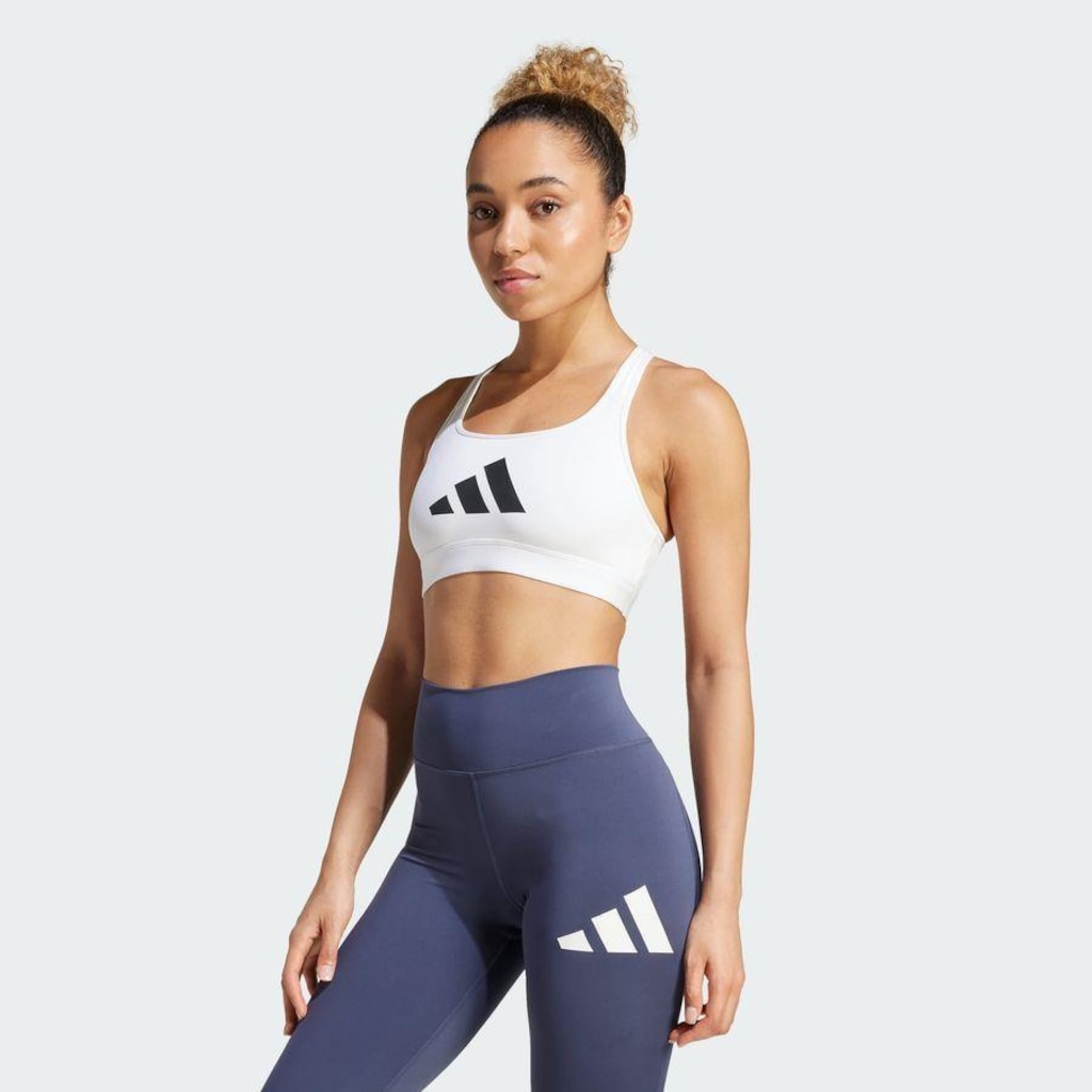 Imagem 3 do produto Top Fitness adidas Estampado Powerreact Big Logo - Feminino