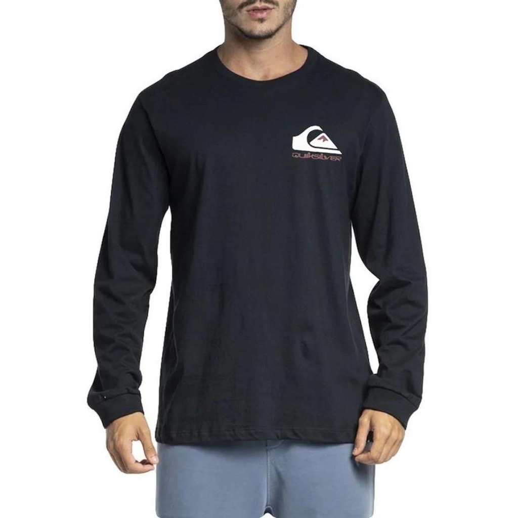 Camiseta Manga Longa Quiksilver Omni Logo - Masculina
