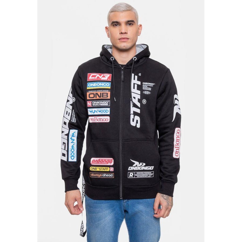 Blusão de Moletom com Capuz Onbongo Staff com Ziper - Masculino