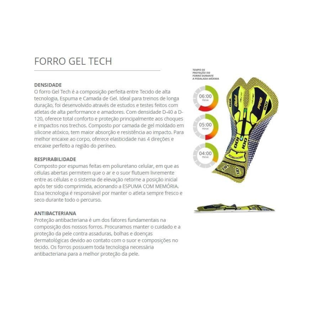 Imagem 4 do produto Bretelle Ciclismo Feminino Ert Elite Cycling Team Forro Gel