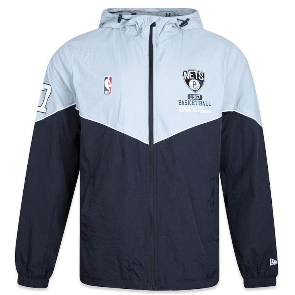 Jaqueta Corta Vento New Era Brooklyn Nets Club House - Masculino