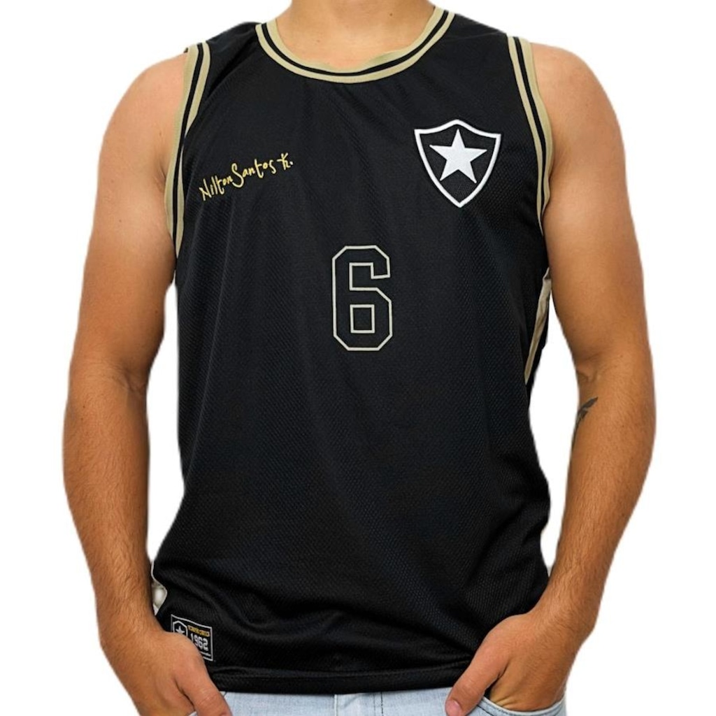 Imagem 2 do produto Camisa Botafogo Regata Retrô Nilton Santos Retrômania - Masculino