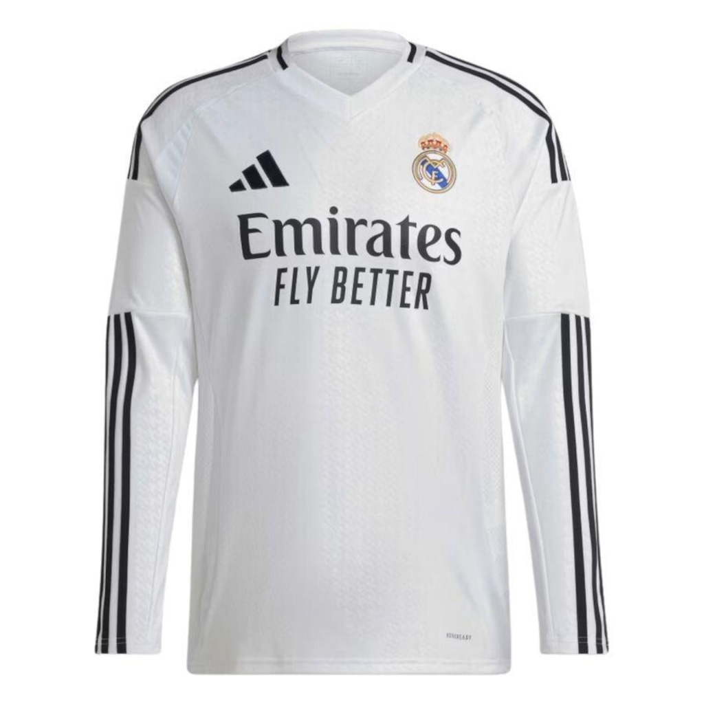Camisa Manga Longa Real Madrid I 2024/25 adidas Torcedor