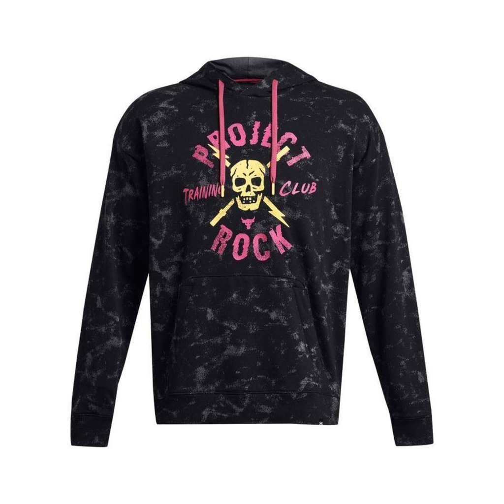Blusão de Moletom Under Armour Project Rock Aop Rival Terry - Masculino - Foto 3