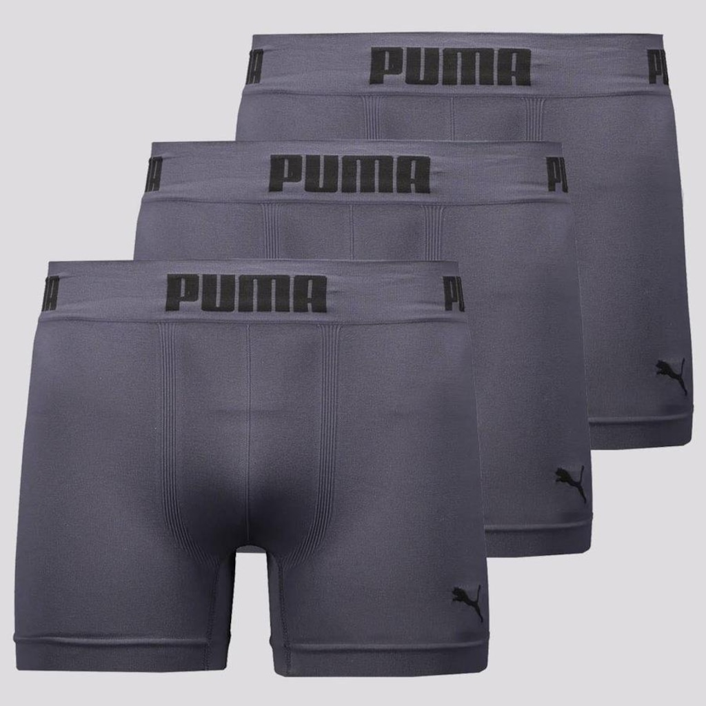 Kit Cueca Boxer Puma Anatomic sem Costura - 3 Unidades - Masculina