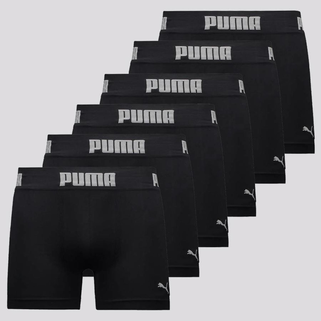 Kit Cueca Boxer Puma Seamless - 6 Unidades - Masculino