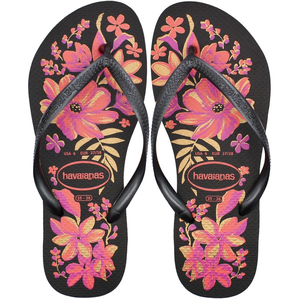 Chinelo de Dedo Havaianas Slim Organic 2 Floral - Feminino