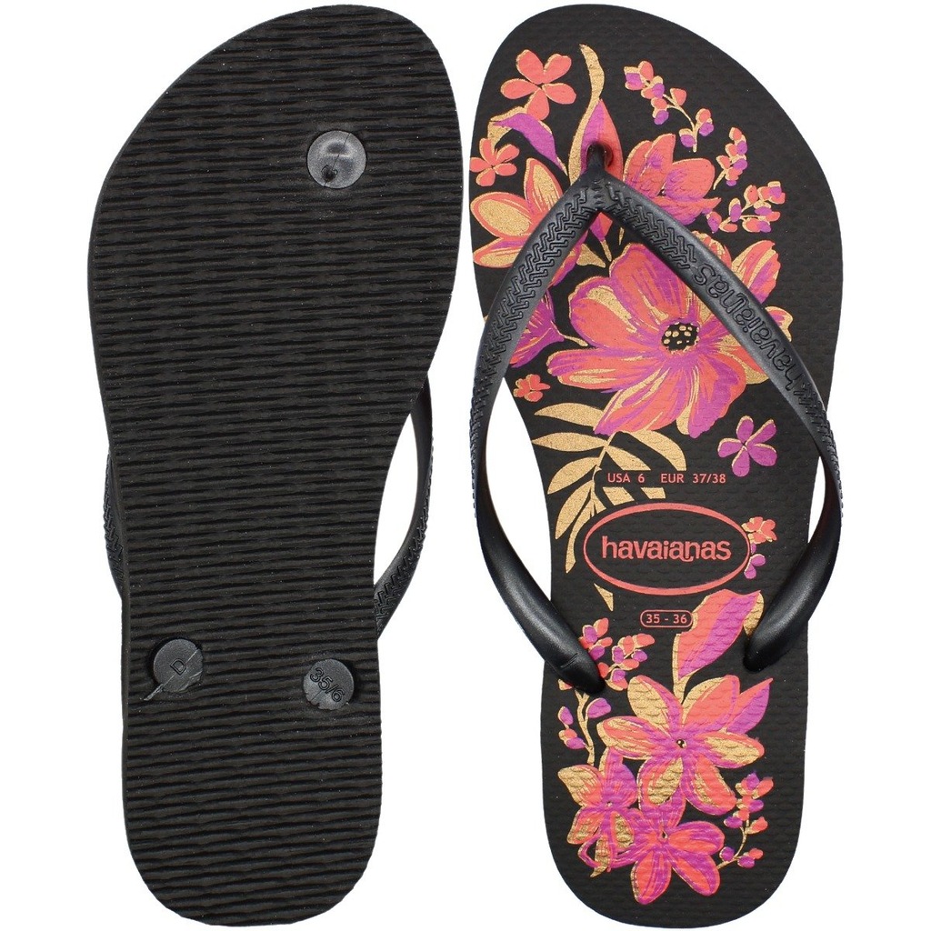 Imagem 3 do produto Chinelo de Dedo Havaianas Slim Organic 2 Floral - Feminino