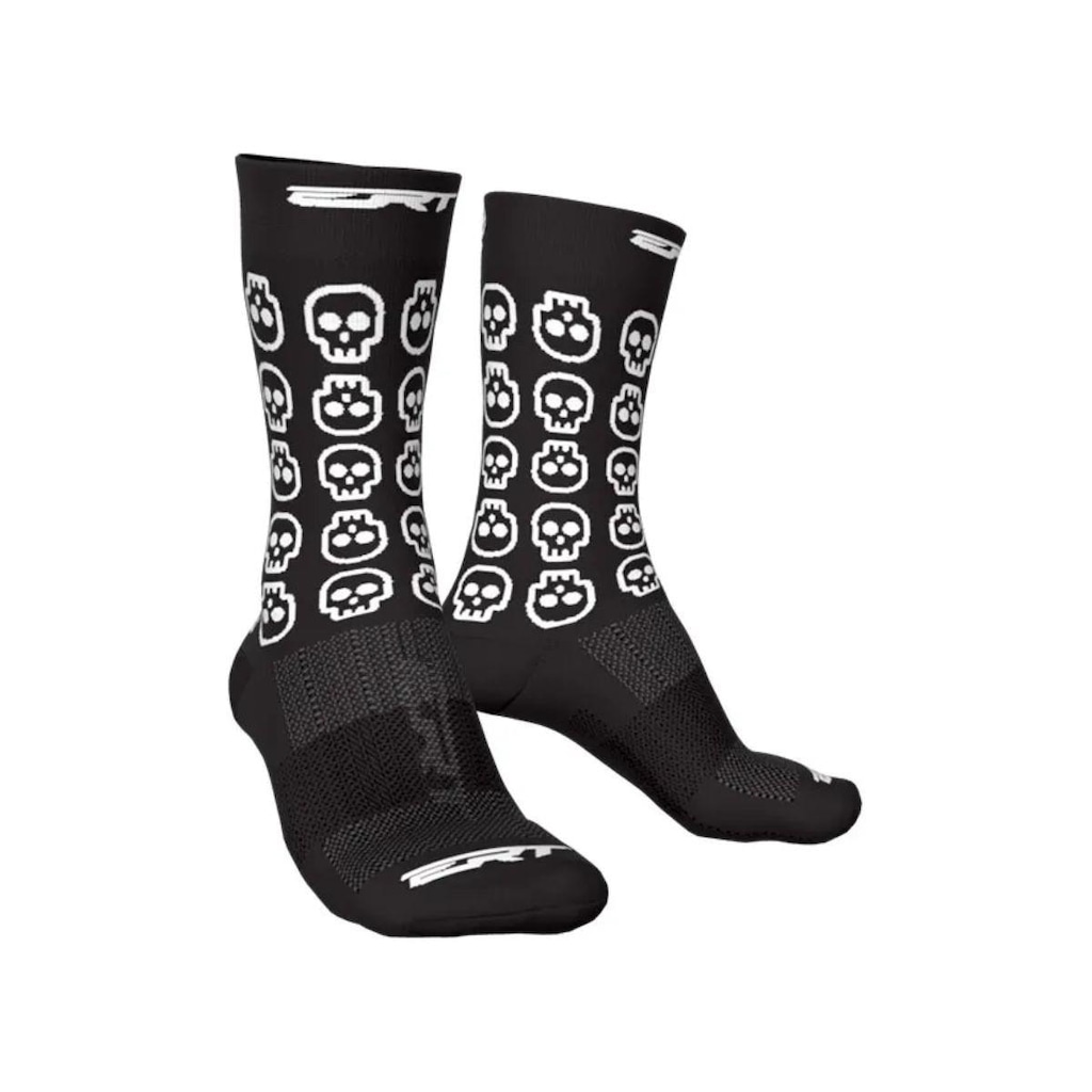 Meia Ciclismo Corrida Esportiva Cano Médio Ert Skull