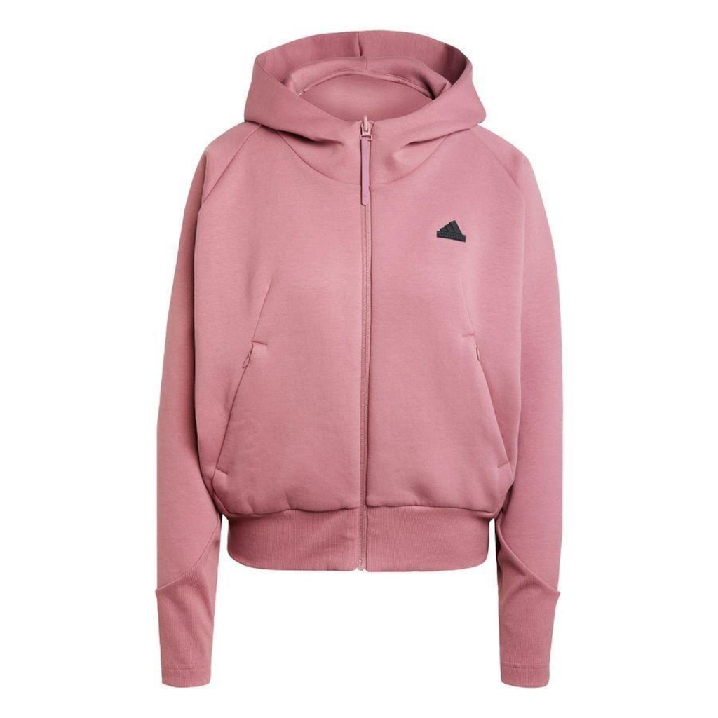 Jaqueta de Moletom Com Capuz adidas Z.N.E. Full-Zip - Feminina - Foto 1