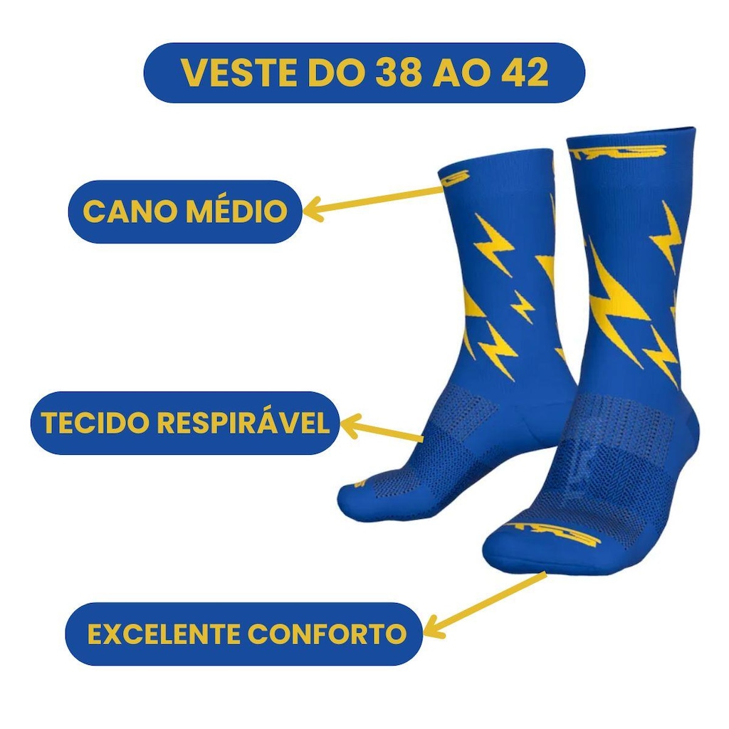 Imagem 2 do produto Meia de Ciclismo Cano Médio Ert - Unissex