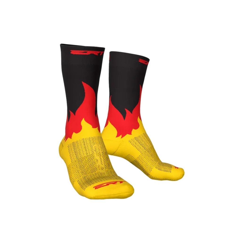 Meia Ciclismo Corrida Esportiva Cano Médio Ert On Fire