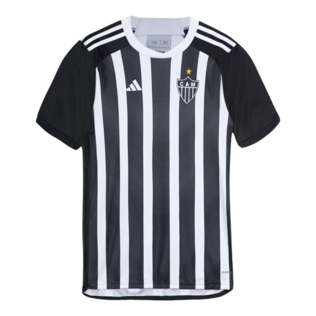 Camisa Atlético Mineiro I 2024/25 Adidas Torcedor Infantil - Preta/Branca - Adidas - Unissex