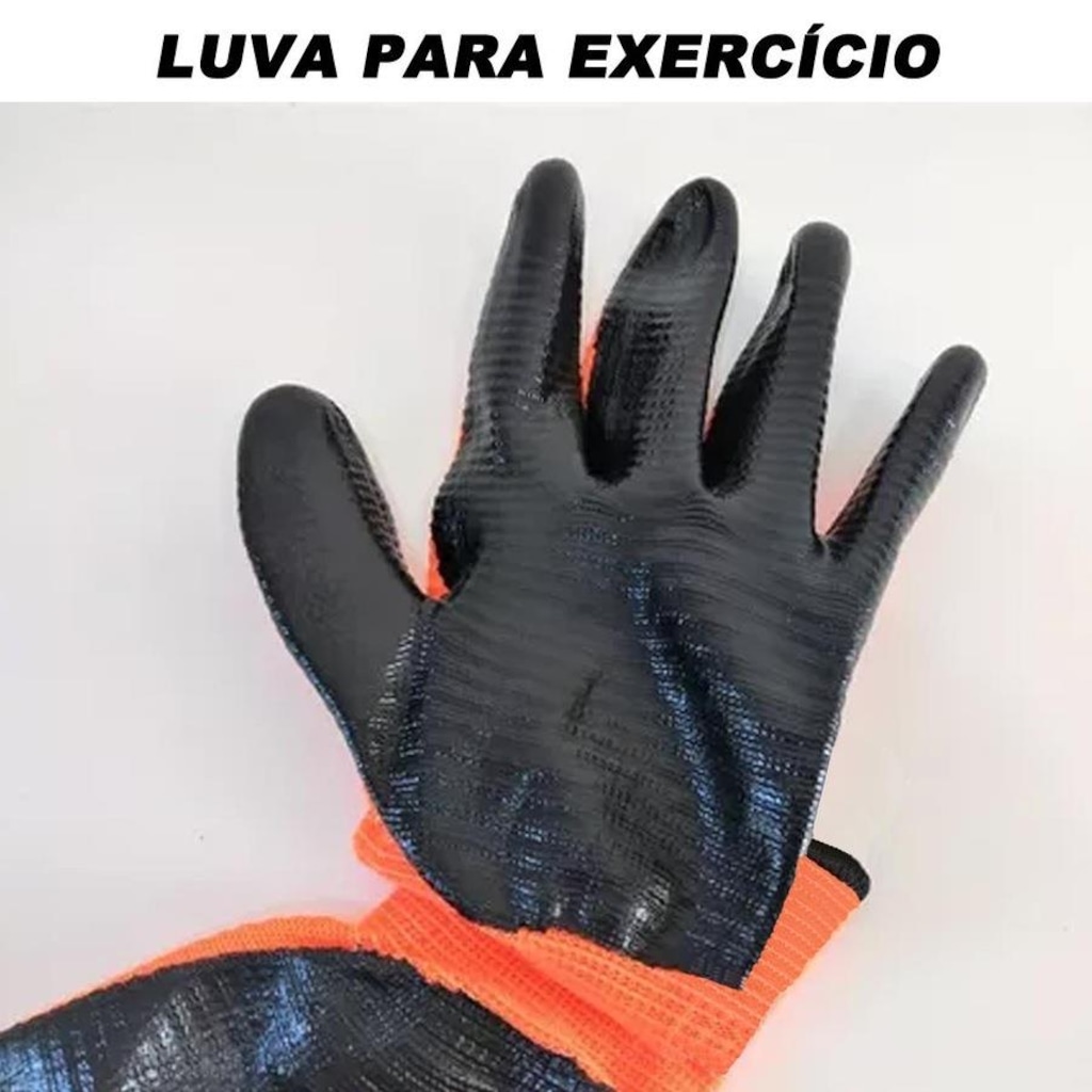 Imagem 4 do produto Luva Gold Sports Poliester com Dedos e Palma Emborrachada para Exercícios