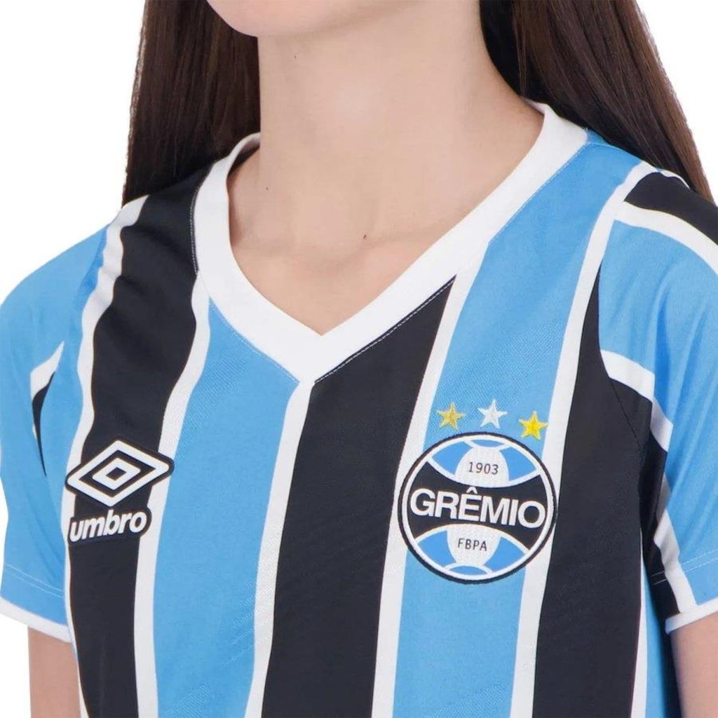 Imagem 3 do produto Camisa do Grêmio 1 2024 Umbro Oficial Torcedora - Feminina