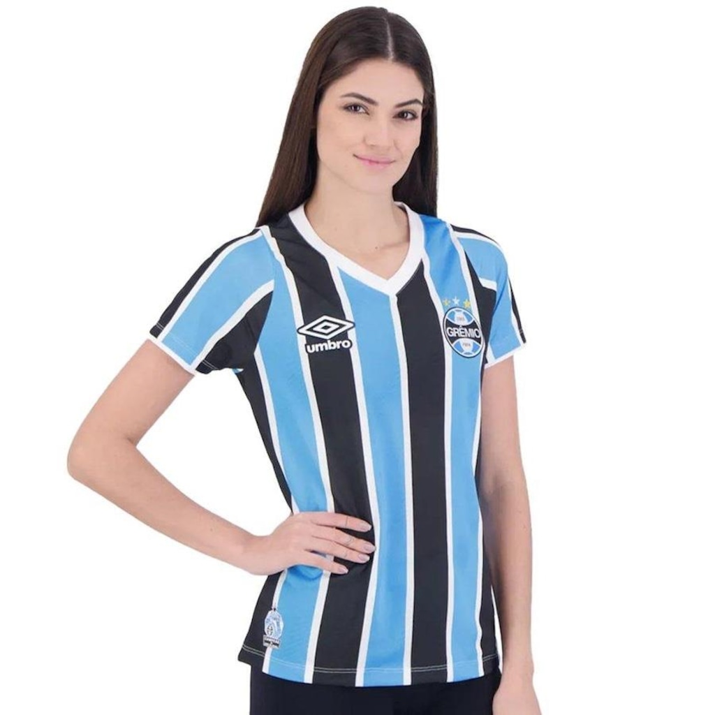 Camisa do Grêmio 1 2024 Umbro Oficial Torcedora - Feminina