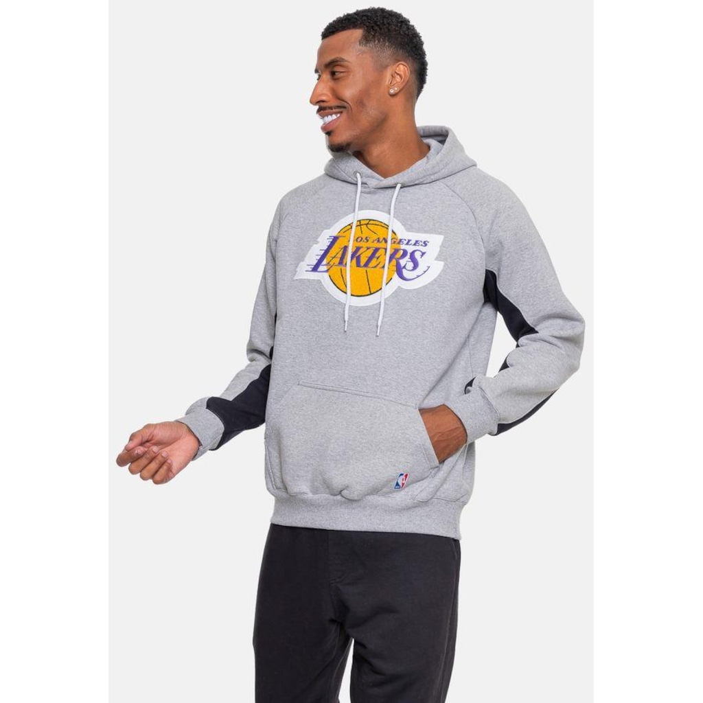 Imagem 4 do produto Blusão De Moletom Com Capuz Nba Chenille Los Angeles Lakers - Masculino