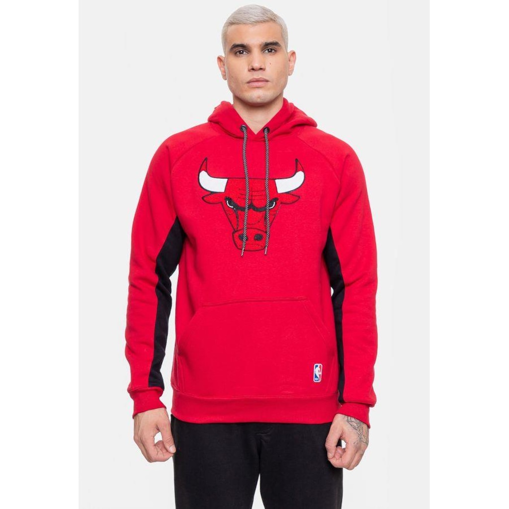 Blusão De Moletom Com Capuz NBA Chicago Bulls Rubro - Masculino