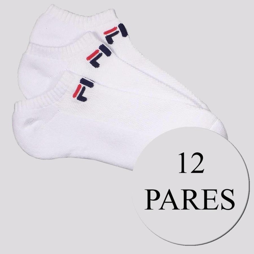 Kit Meia Cano Curto Fila Light - 12 Pares - Unissex