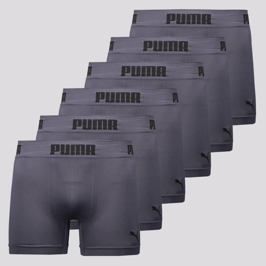 Kit Cueca Boxer Puma Anatomic sem Costura - 6 Unidades - Masculino