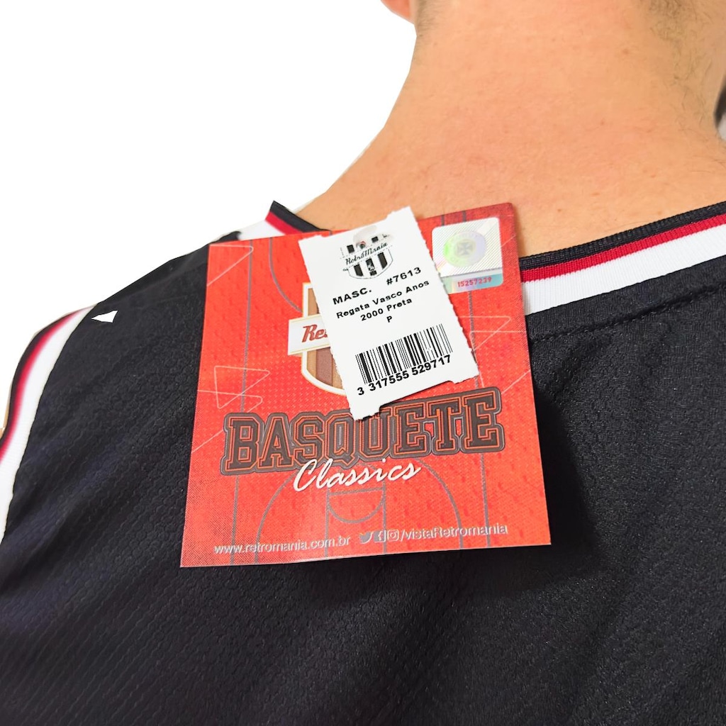 Imagem 5 do produto Camisa Regata do Vasco da Gama Retrômania Basquete Anos 2000 - Masculina