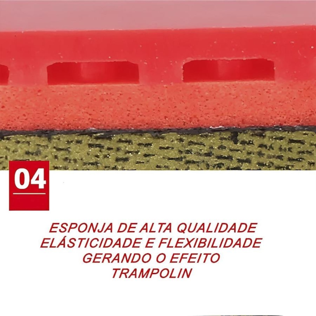 Imagem 4 do produto Kit tênis de Mesa Huieson Carbon 2 Raquetes Short 6 Star + Bolsa e 3 Bolas Gold Sports 3 Star