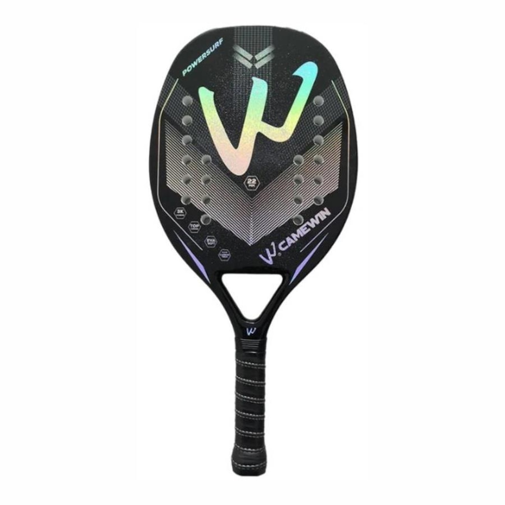 Raquete de Beach Tennis Camewin em Carbono 3K Powersurf - Foto 1