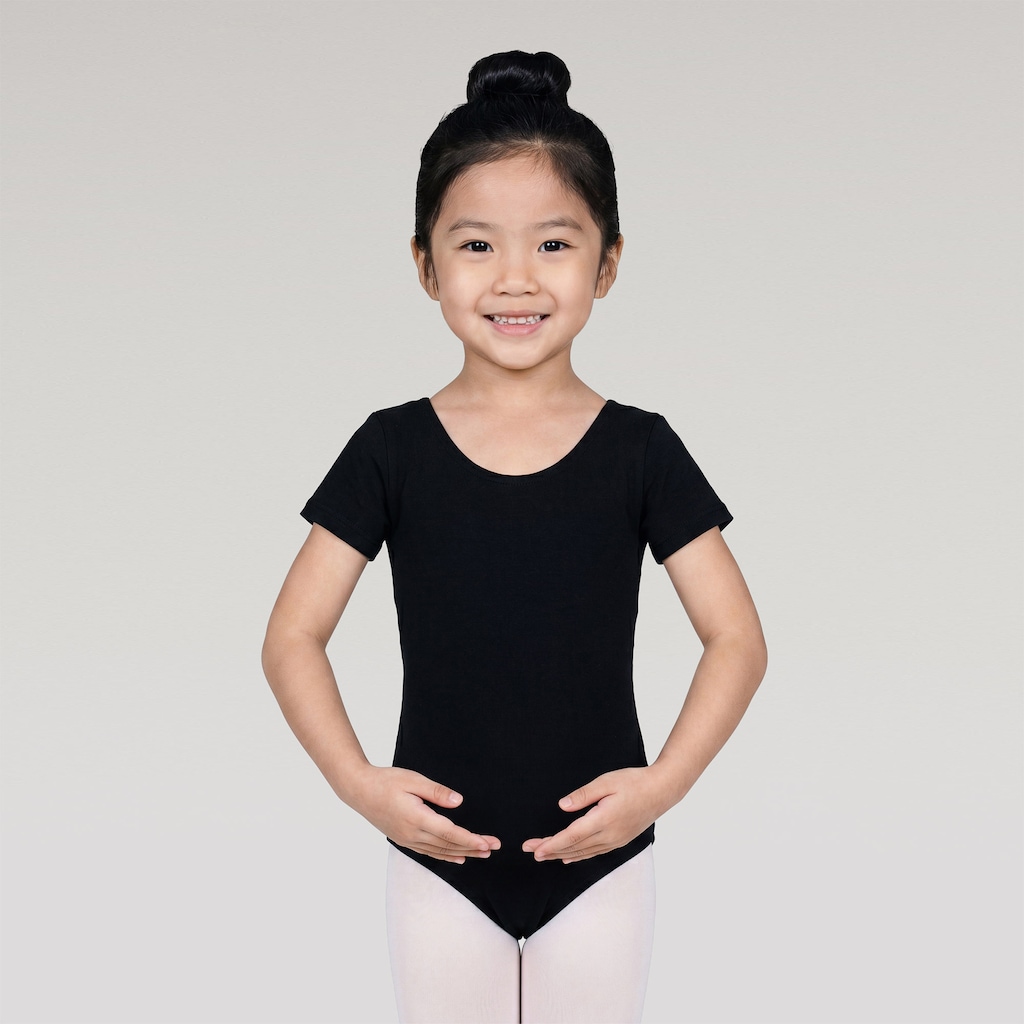 Collant Ballet Vya Fit Meia Manga Liso - Infantil