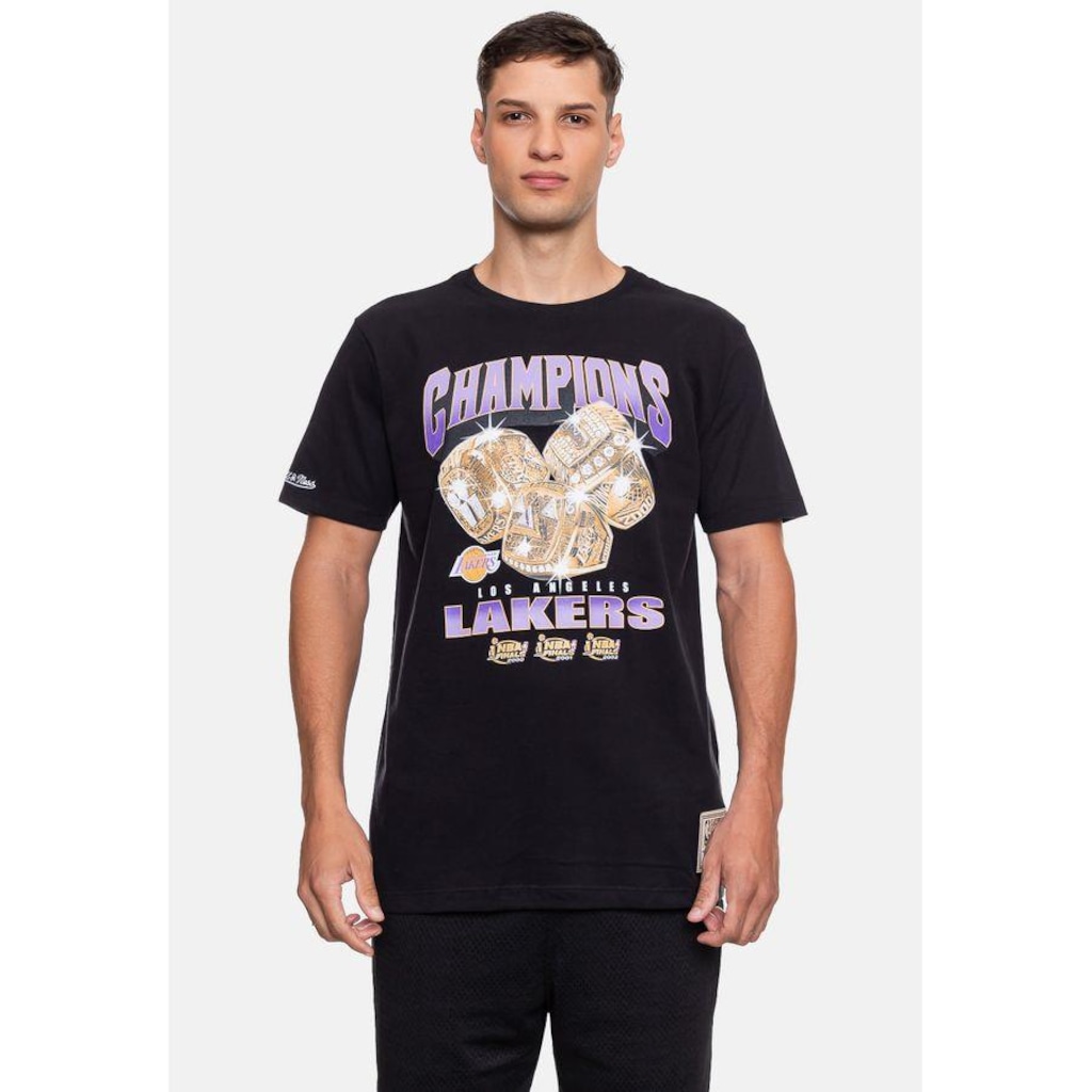 Camiseta Mitchell & Ness Rings Los Angeles Lakers - Masculina - Foto 1
